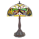 Tafellamp Tiffany Ø 41x58 cm polyresin beige groen