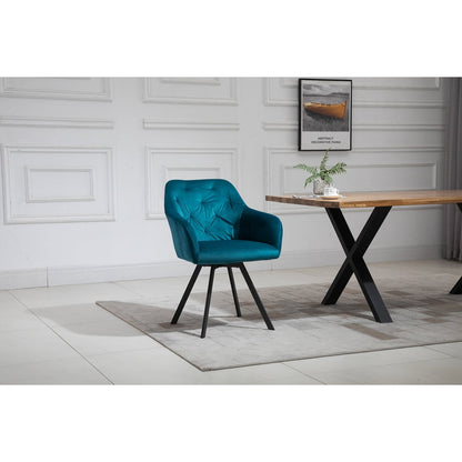 Armchair with 360° swivel function Turquoise
