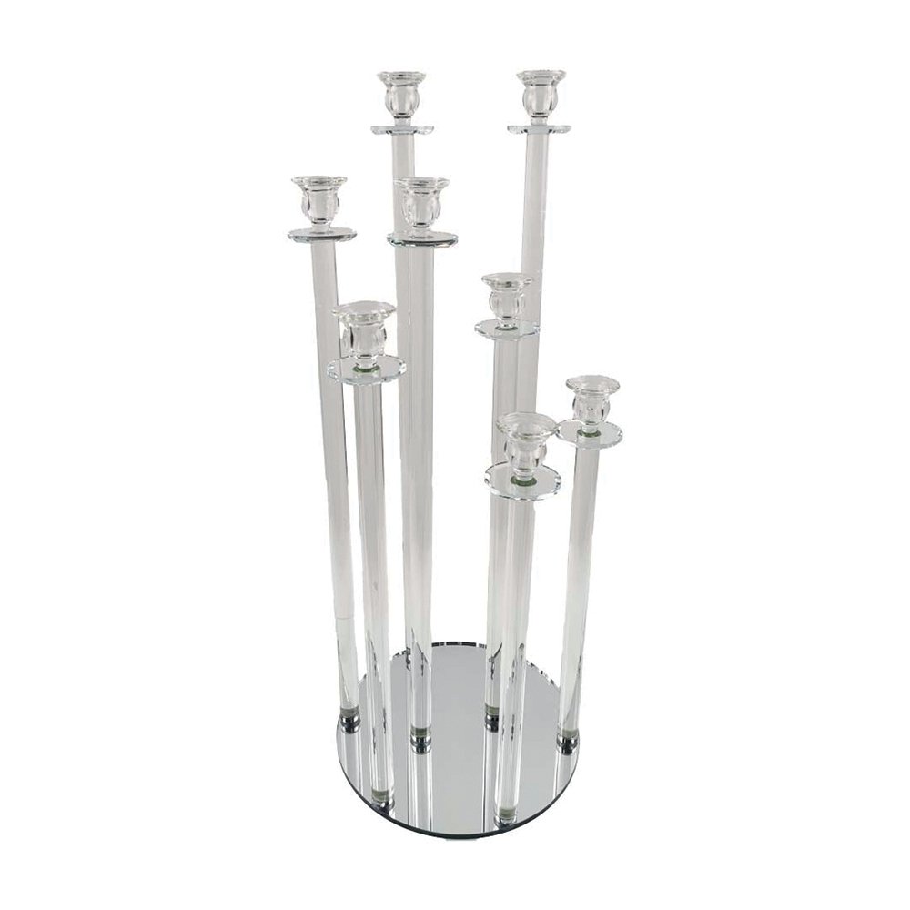 Kandelaar kristal 8 lampen H77cm