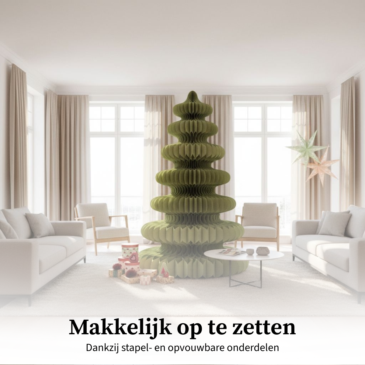 Kerstboom papier 212 cm groen
