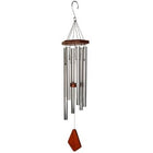 Windgong 90 cm zilver aluminium hout