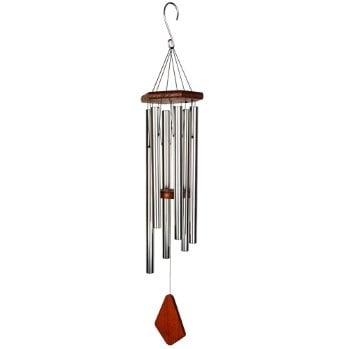 Windgong 90 cm zilver aluminium hout