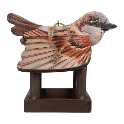 Bird feeder 17x25x21 cm Brown Wood