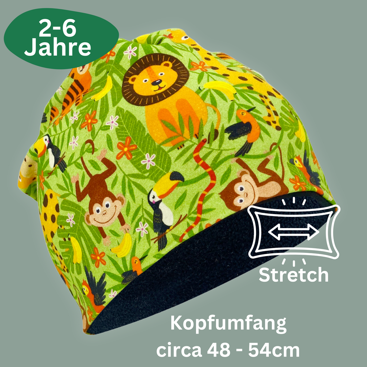 Kinderen Beanie en Lus Set Jungle voor Buitenavonturen