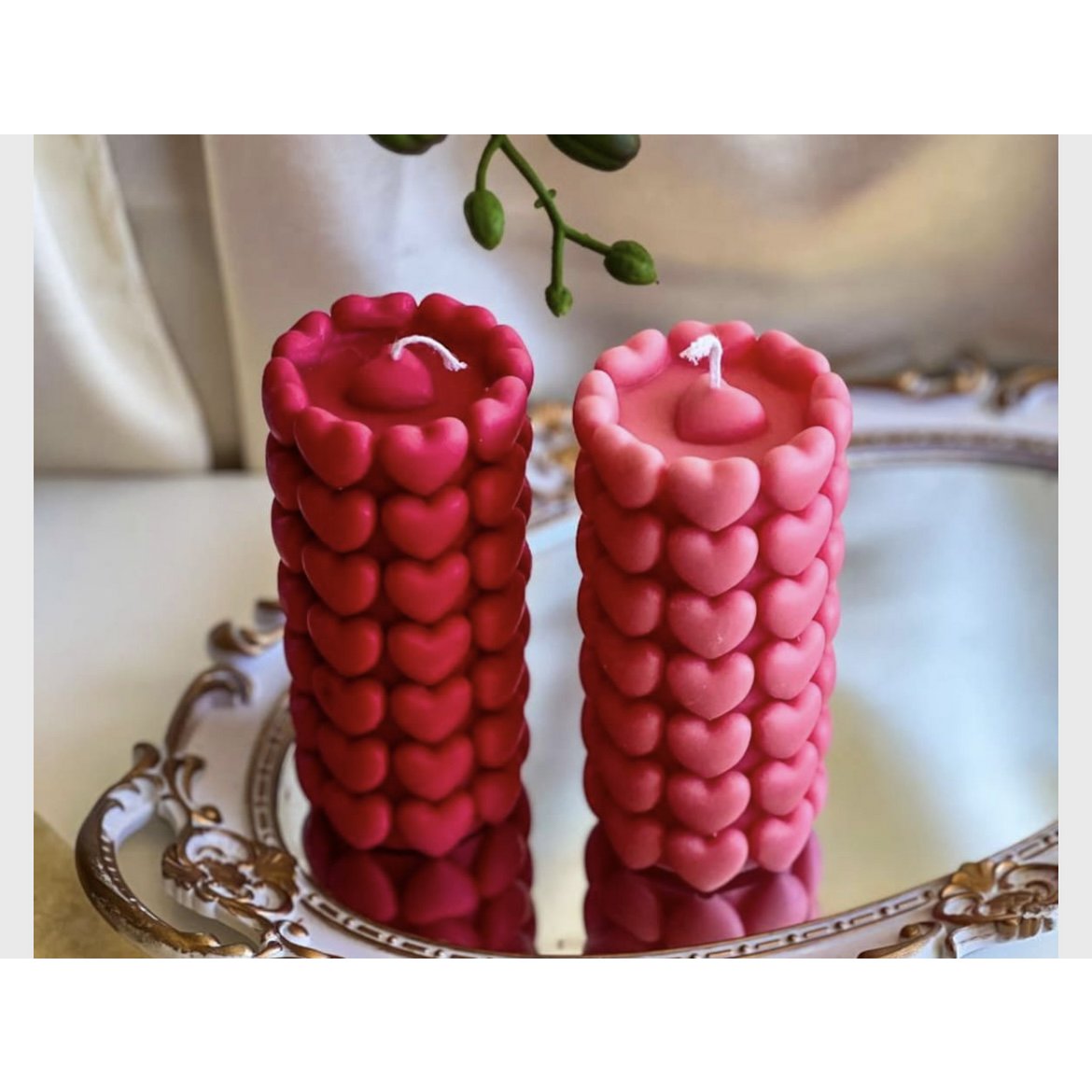 Hartpilaarkaars 13.9 cm beige roze paars geel