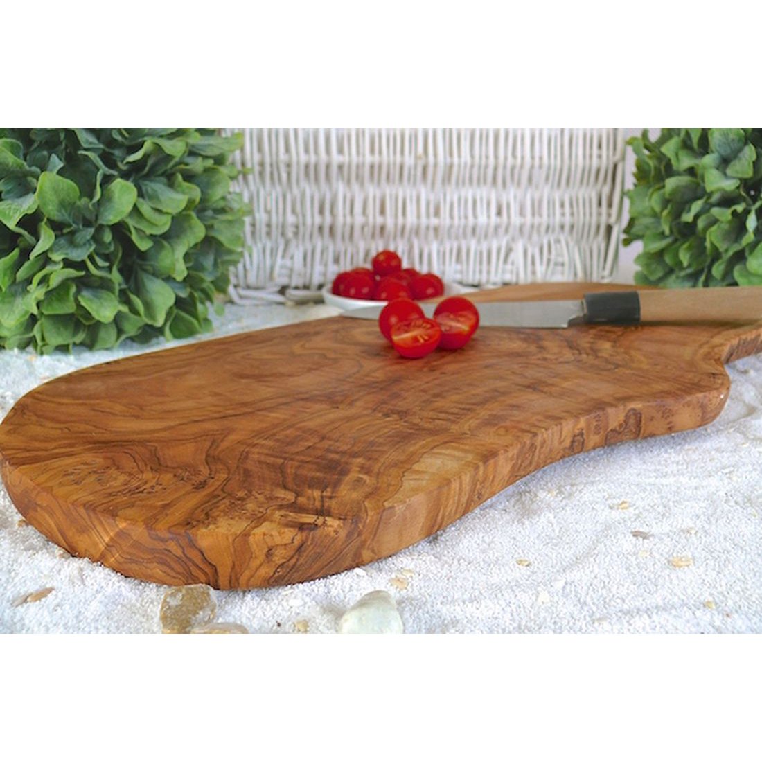 Ontbijtplank olijfhout 30-35 cm