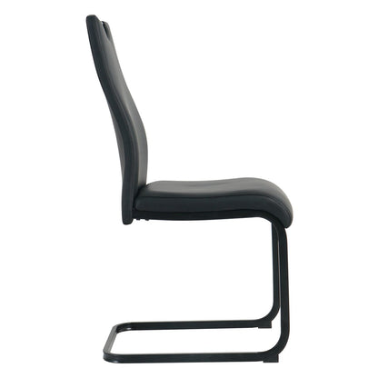 Stoelenset 2 stuks sledeframe kunstleer