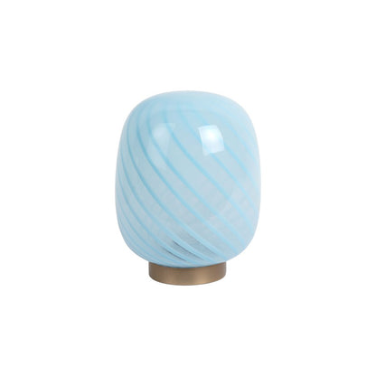 Tafellamp Zomerbol blauw glas 16x20 cm