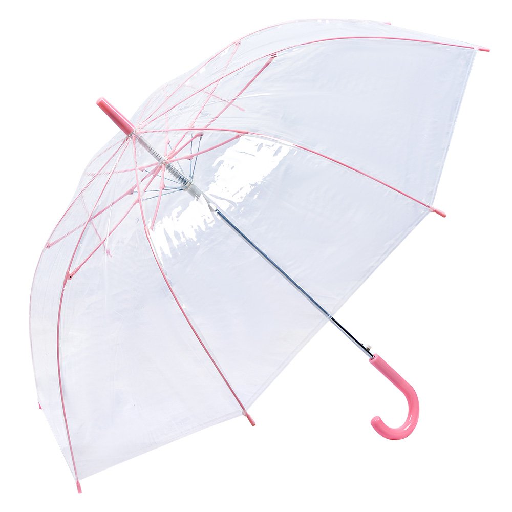 Paraplu volwassenen 82 cm transparant kunststof