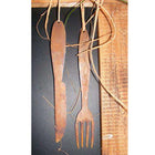 Roest decoratie bestek mes vork 20 cm