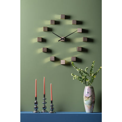 Wandklok 40 cm goud plastic
