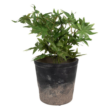 Bloempot Binnen Ø 17x16 cm Zwart Bruin Keramiek Plantenpot