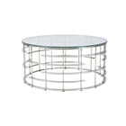 Silver coffee table Ø 90 cm