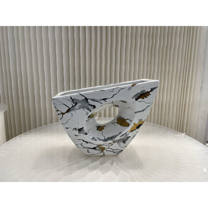 Vaas keramiek 23x19x10 cm goud