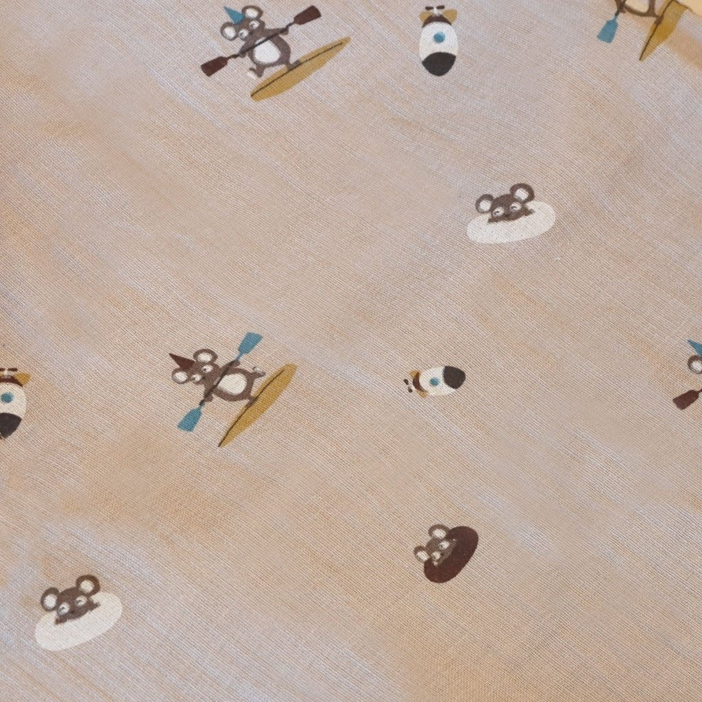 Mousseline swaddle 120x120 cm biologisch katoen beige surfer