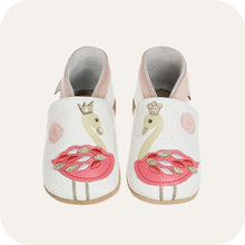 Babyslofjes leer roze flamingo