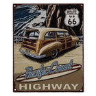 Decorative plate 20x25 cm Beige Iron Car Wall Sign