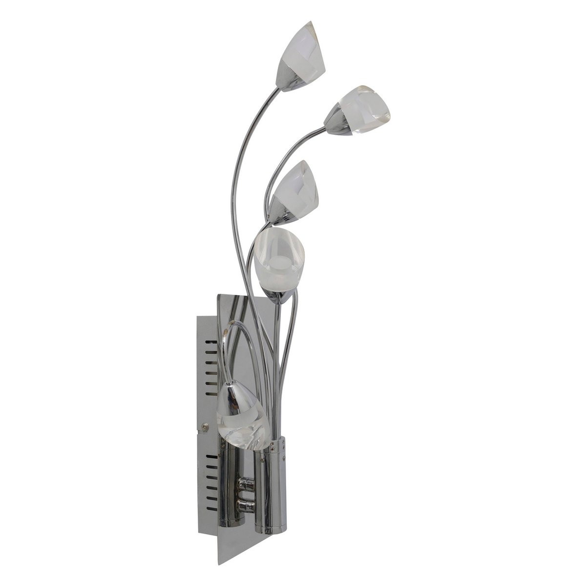 Shinny LED Wandlamp Van Metaal En Plastic In Chroom 50 cm