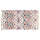 Vloerkleed 140x200 cm katoen rood blauw beige