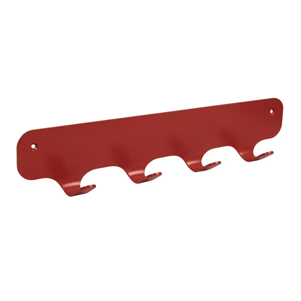 Wandkapstok 4 haken metaal rood mat