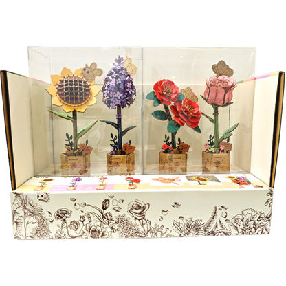 Robotime, DIY Houten Bloem Lilac, Lila Sering, TW021, 7,5x7x22,5cm