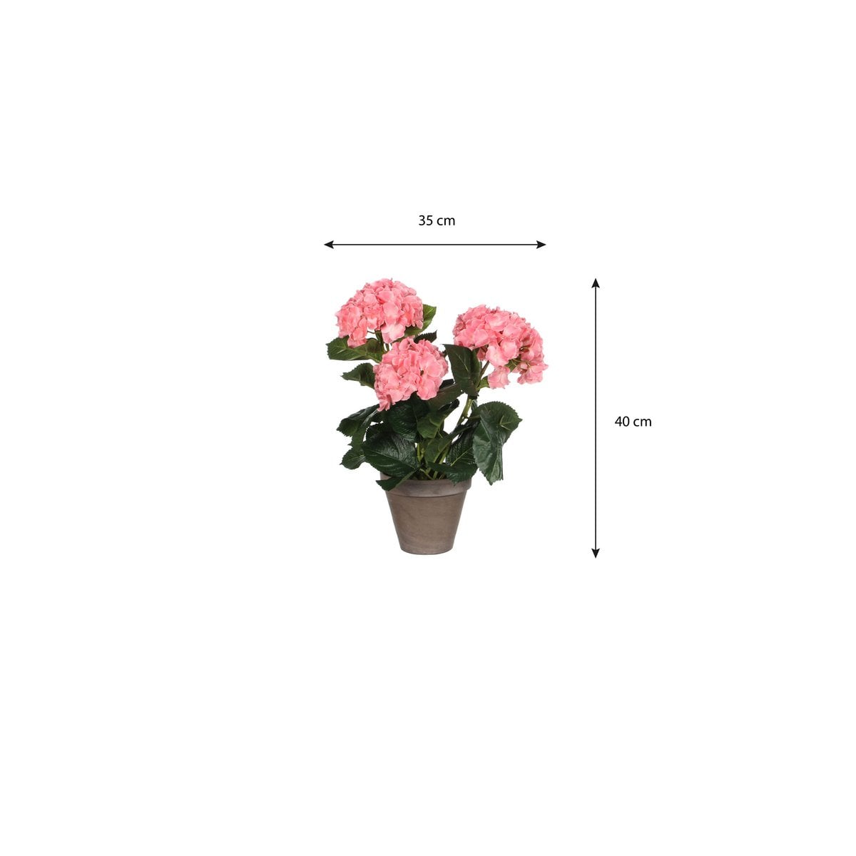 Kunstplant Hydrangea 40x35 cm roze