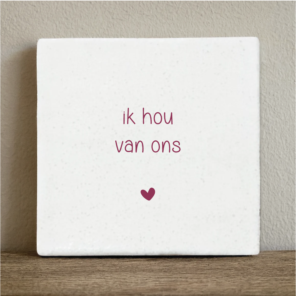 Tile I love us - 10x10 cm