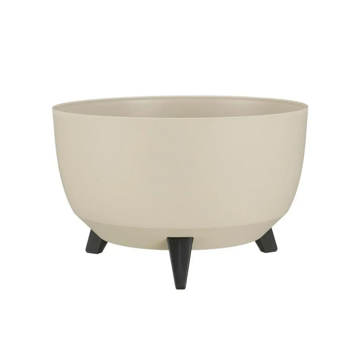Plantenbak Doppio Ø40 cm beige gerecycled plastic