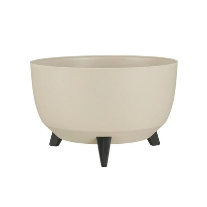 Plantenbak Doppio Ø40 cm beige gerecycled plastic