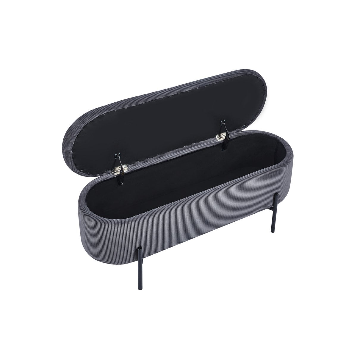Daybed with storage function grey