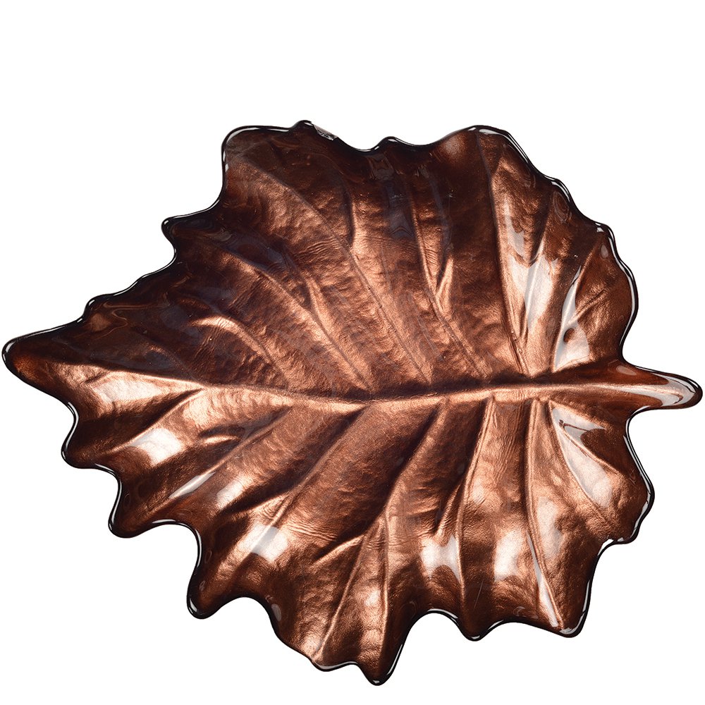 Bladkop glas bruin 29,2x36x4 cm