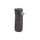 Vaas glas grijs 27x10 cm vogel op tak