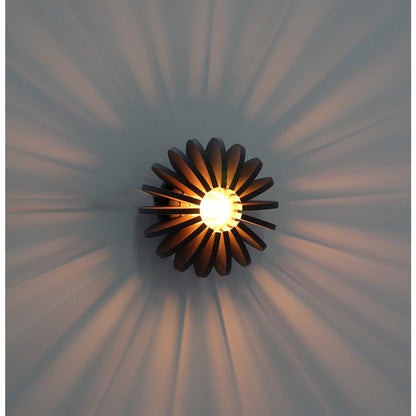 Wandlamp 20 cm MDF zwart