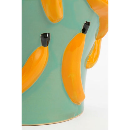 Vaas keramiek 30x26.5 cm groen geel