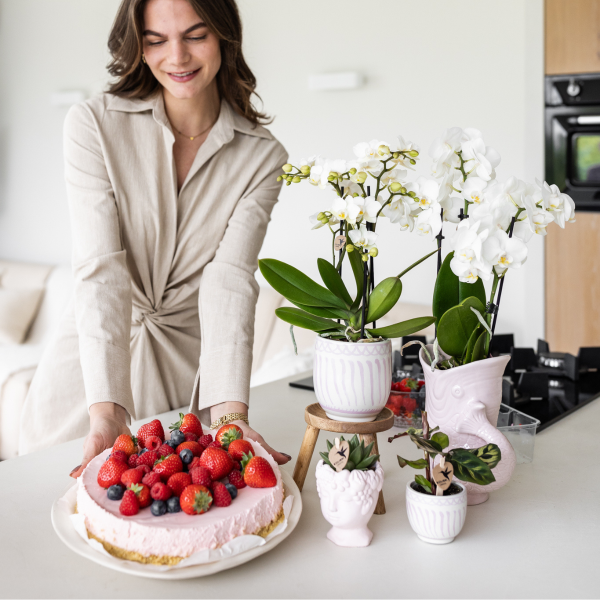 Sierpot keramiek roze Ø9 cm