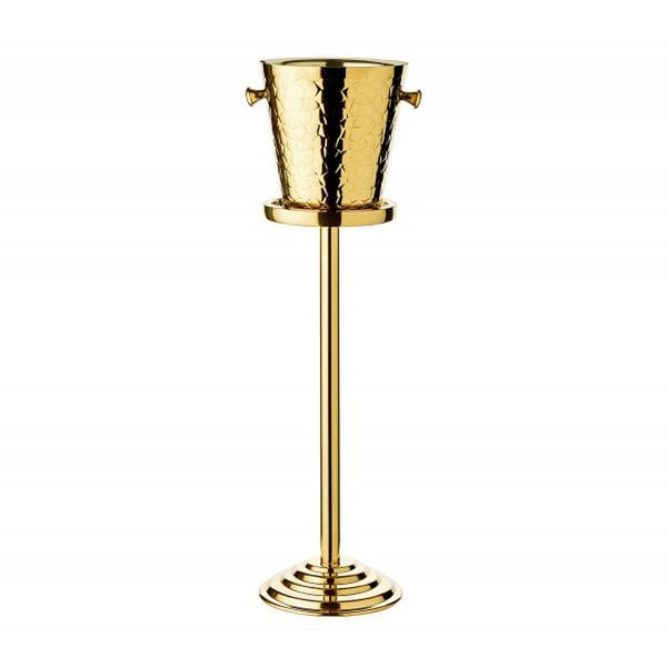 Champagnekoeler met stand goud metaal 83 cm