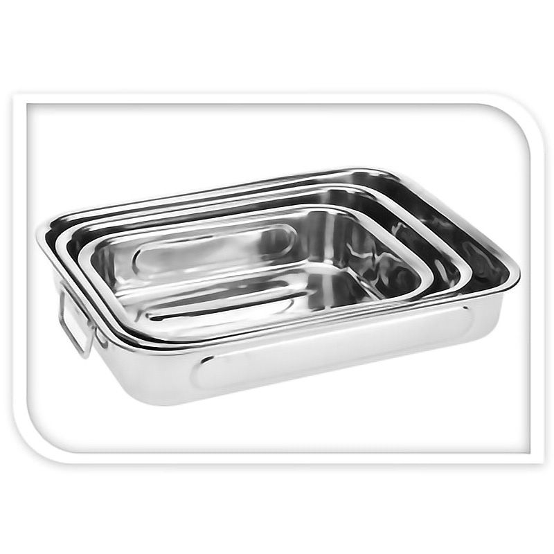 Excellent Houseware Braadslee - Ovenschalen - Rvs - Set Van 3