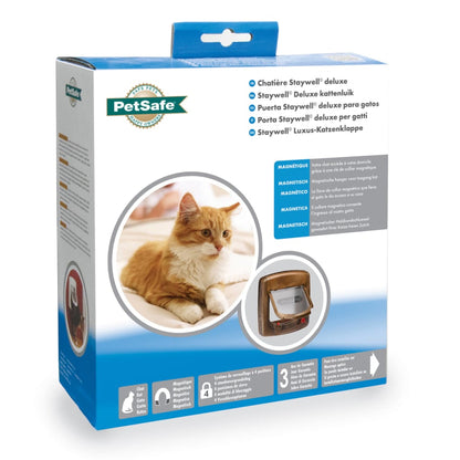 Petsafe Kattenluik Magnetisch Met 4 Standen Deluxe 420 5006 Bruin