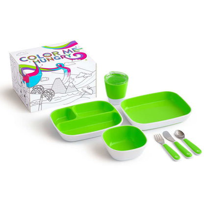 Munchkin 7-Delige Eetset Color Me Hungry Groen