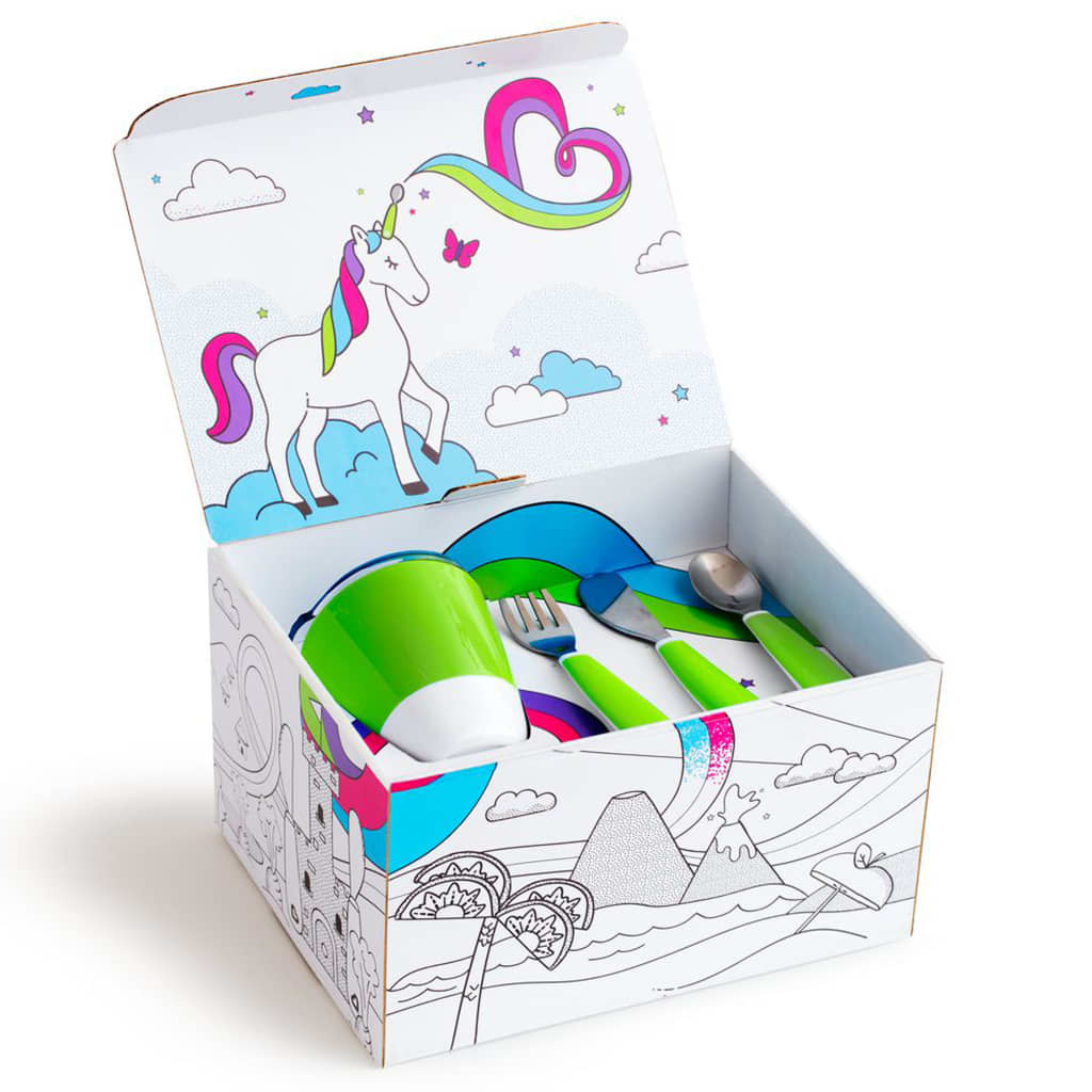 Munchkin 7-Delige Eetset Color Me Hungry Groen