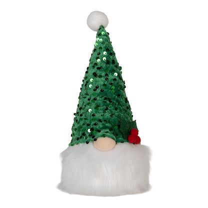 Christmas decoration with LED lighting Gnome 10x10x25 cm Green Synthetic
