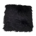 Lambskin imitation leather seat - Black, polyester, 40x40x6.5 cm