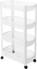 Keukentrolley 46,5x26x79 cm wit kunststof