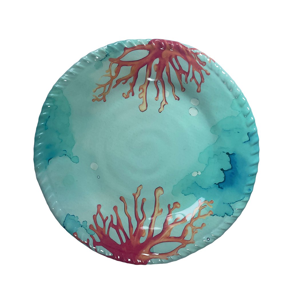 Dessertbord melamine blauw 23x23x2 cm
