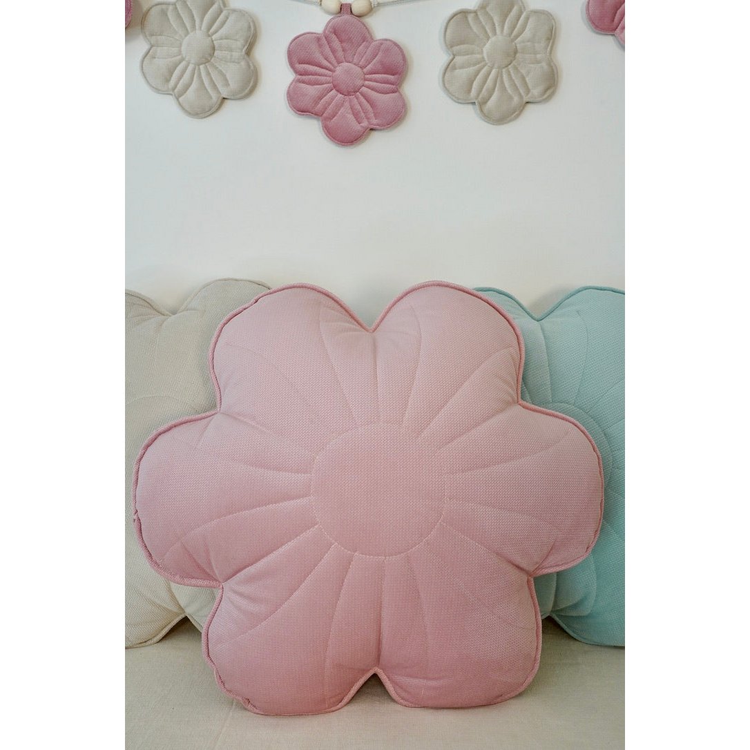 Bloeikussen fluweel 49x49 cm roze