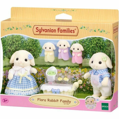Sylvanian Families Accessoires Voor Poppenhuis Sylvanian Families 5735 Flora Rabbit Family