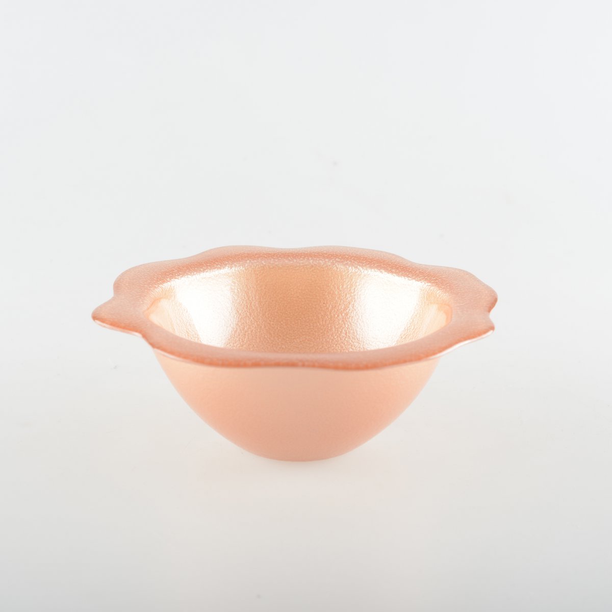 Soepkom glas zalm 16.5x16.5x5 cm