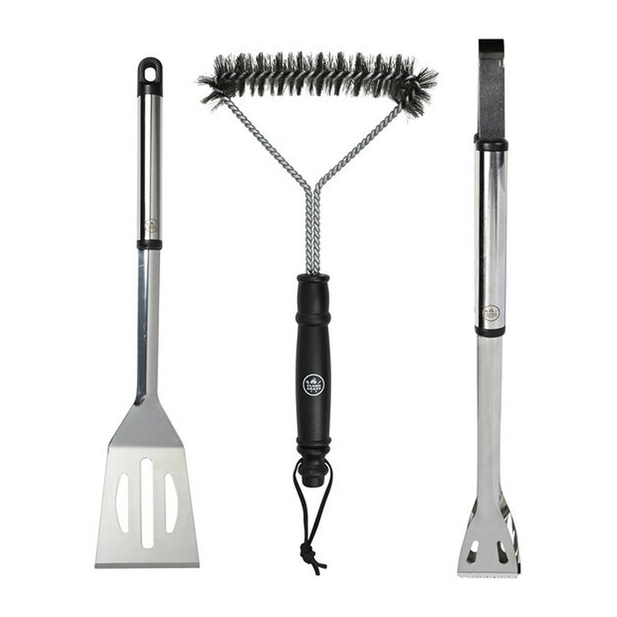 Interbosch Flamecraft Bbq Gereedschapset 3-Delig Zwart/Rvs
