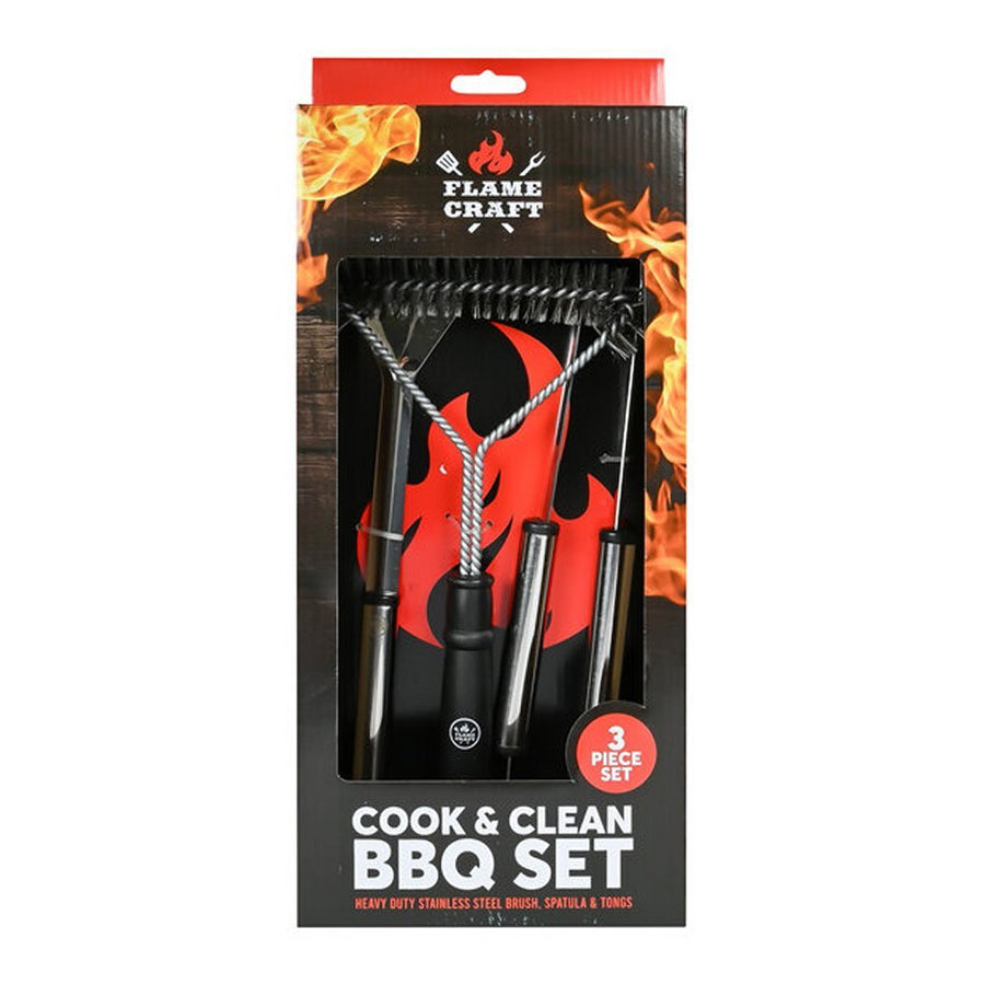 Interbosch Flamecraft Bbq Gereedschapset 3-Delig Zwart/Rvs