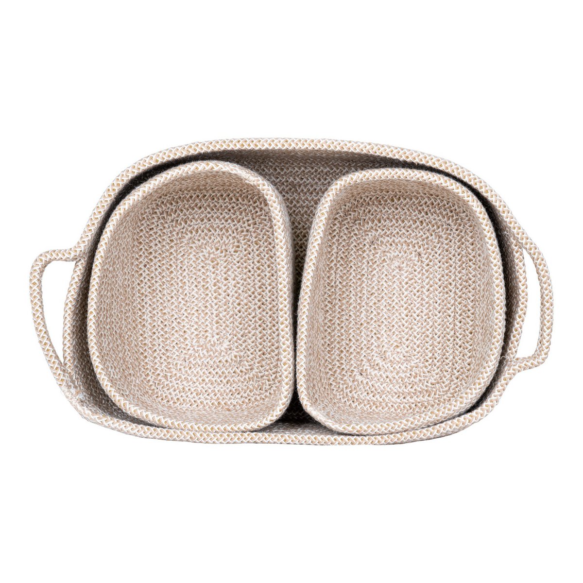 Opbergmanden katoen beige set van 3
